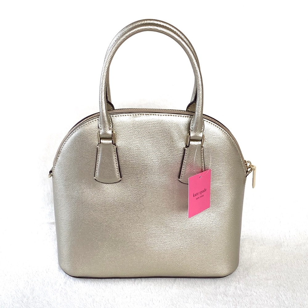 Kate Spade Sylvia Large Dome Satchel in Pale Gold - Picture 8 of 12